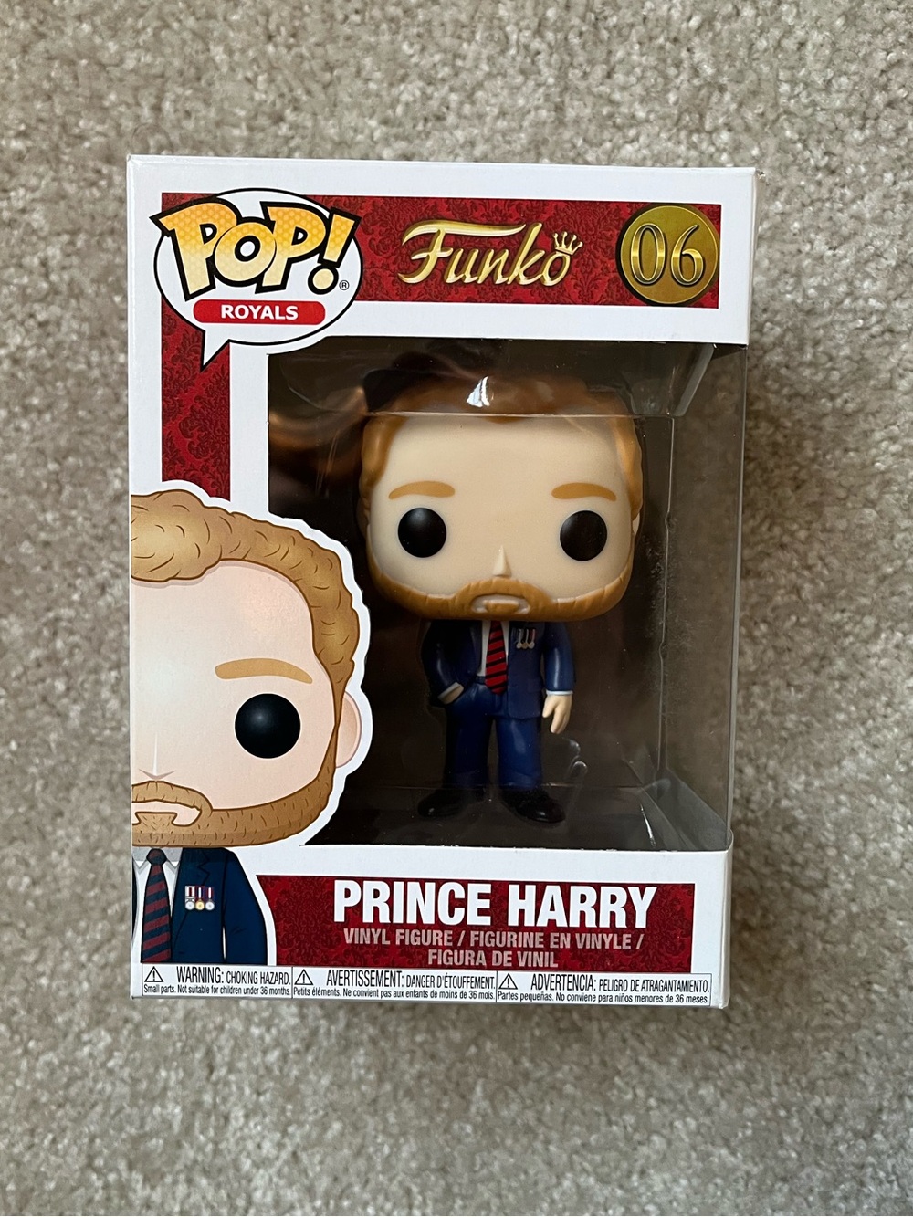 Funko Pop Royals 06 Prince Harry Vinyl Figure NIB